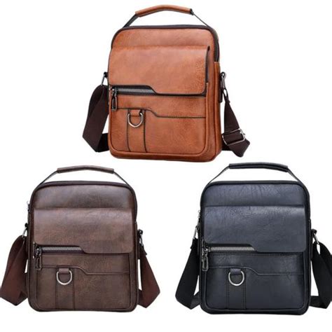 Bolsa de ombro masculina vertical PU bolsa carteiro .